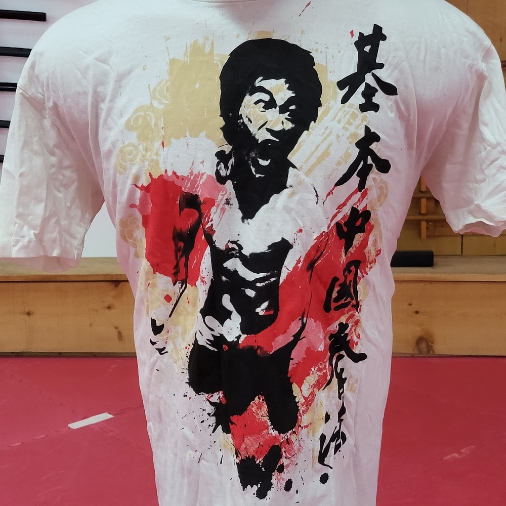 NWOT Ultra RARE Bruce Lee Label Licensed Tee White with "Dirty White" Design XL